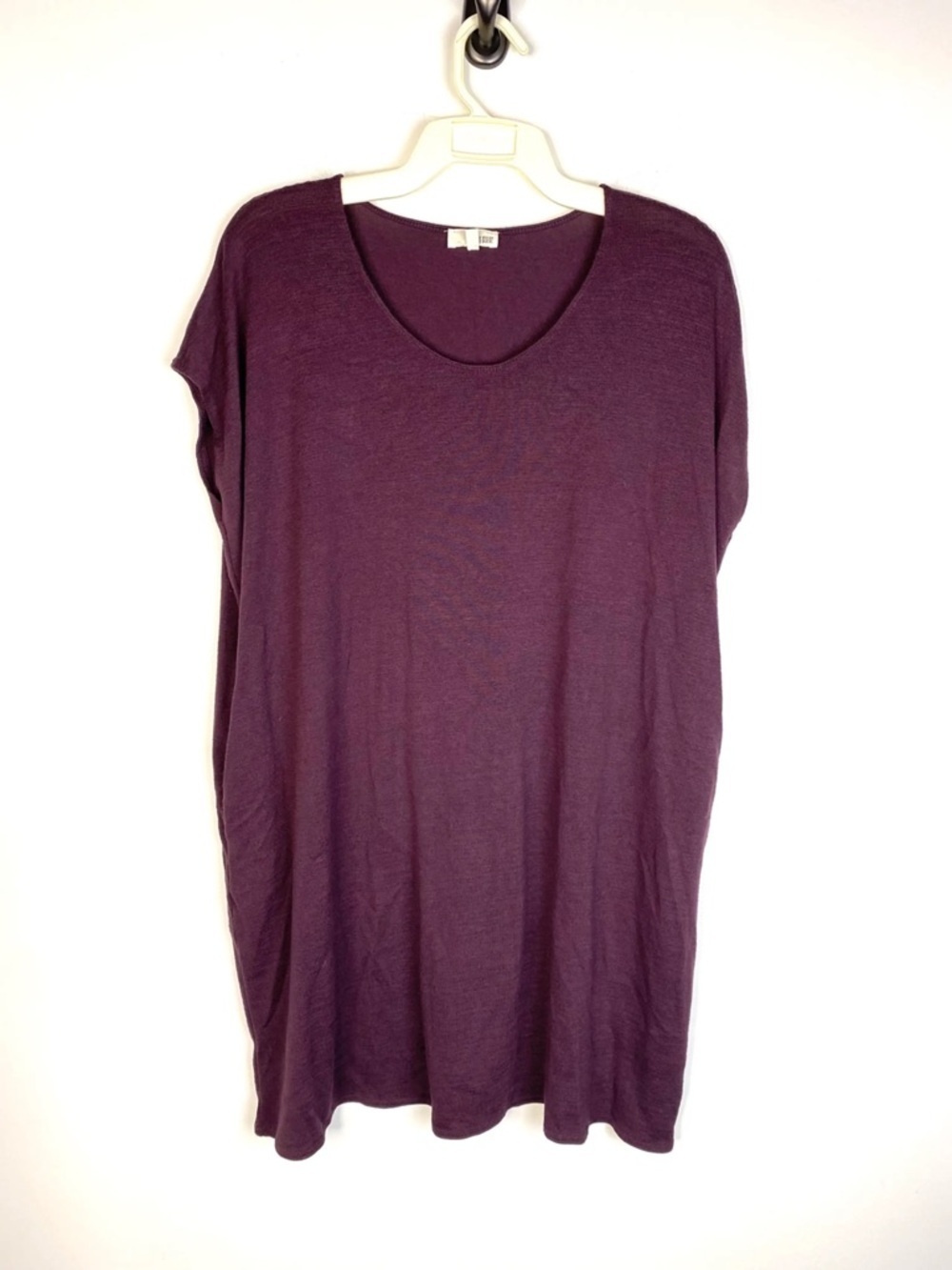 Aritzia Wilfred Free Lorelei burgundy tunic tshirt dress women’s size small